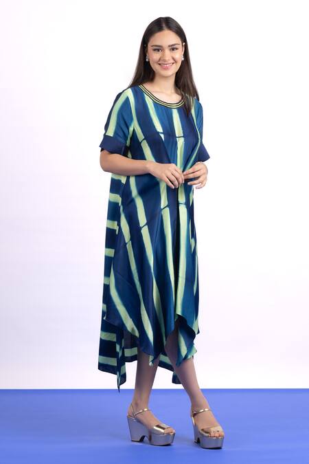 Myst Designs Asymmetric Tie-Dye Dress 