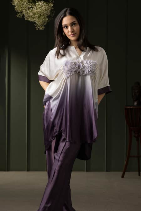 Myst Designs 3D Floral Embroidered Tunic With Trousers 