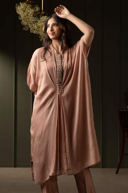 Myst Designs Beads Embroidered Kaftan With Pant 