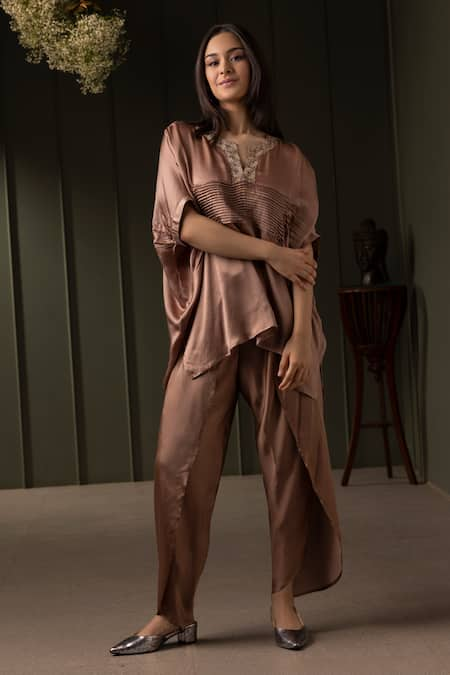 MYST Designs Pleated Top With Dhoti Pant 