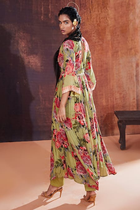 Affroz Floral Print Anarkali Set 