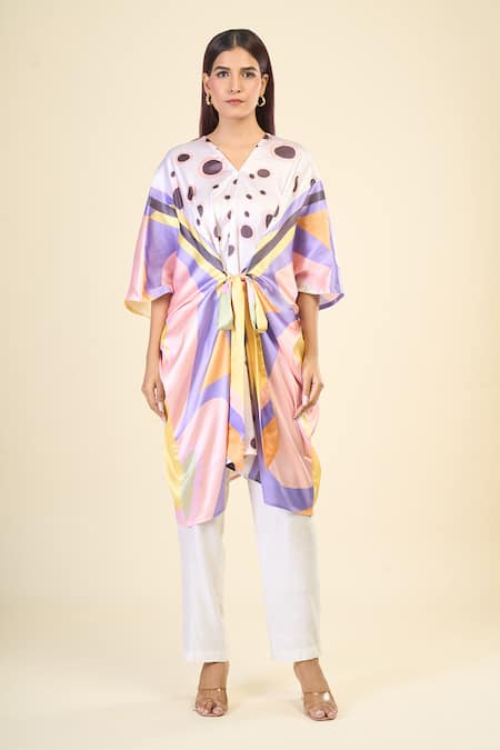 Samyukta Singhania Butterfly Belted Kaftan Dress 