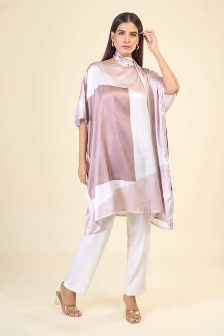 PAC FASHION CLOTHING Vintage Abstract Print Kaftan 