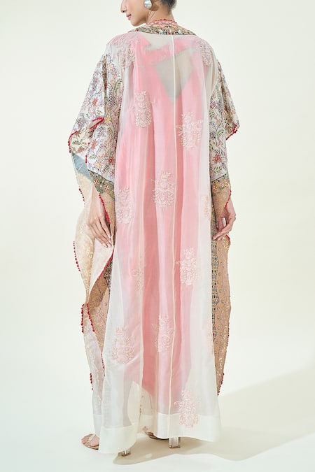 Anamika Khanna Embroidered Cape & Draped Dress Set 