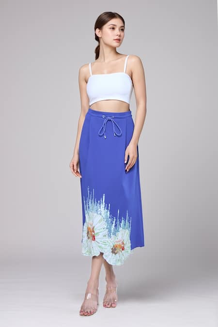 Rahul Mishra Floral Embroidered Skirt 