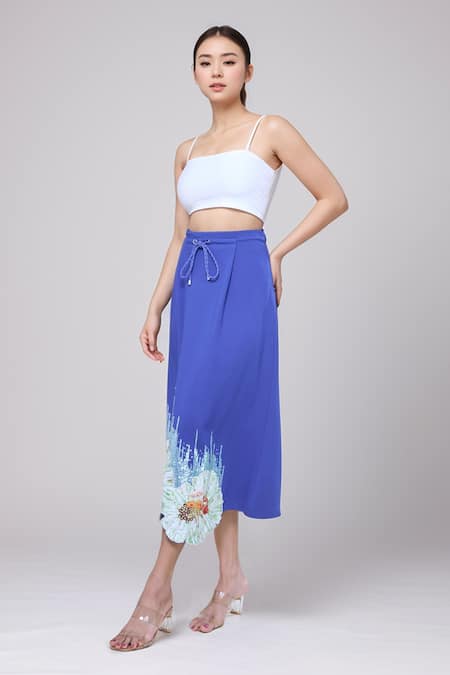 Rahul Mishra Floral Embroidered Skirt 