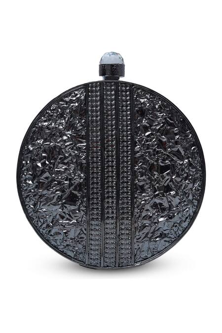 Shop The Tan Clan Black Stone Aashna Embellished Clutch Online at Aza Fashions Shop_The Tan Clan_Black Stone Aashna Embellished Clutch _Online_at_Aza_Fashions