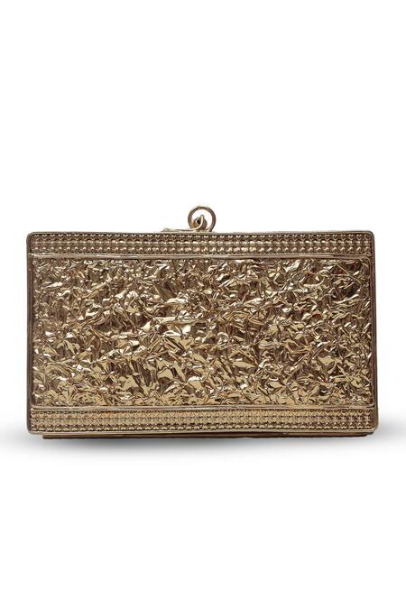 Shop_The Tan Clan_Gold Pearls Isa Mother Of Embellished Clutch _Online_at_Aza_Fashions