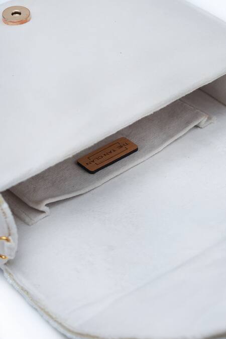 Buy The Tan Clan White Beads Kavya Studded Clutch Online at Aza Fashions Buy_The Tan Clan_White Beads Kavya Studded Clutch _Online_at_Aza_Fashions
