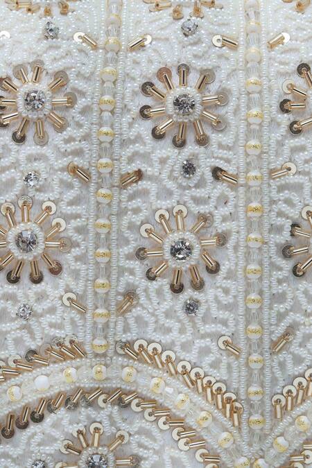 Shop The Tan Clan White Beads Kavya Studded Clutch Online at Aza Fashions Shop_The Tan Clan_White Beads Kavya Studded Clutch _Online_at_Aza_Fashions