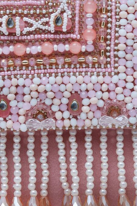 Buy The Tan Clan Pink Bead Kiara Studded Clutch Online at Aza Fashions Buy_The Tan Clan_Pink Bead Kiara Studded Clutch _Online_at_Aza_Fashions