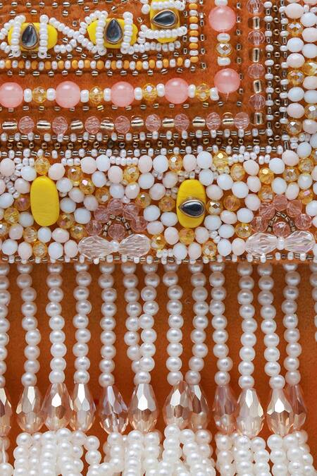 Shop The Tan Clan Yellow Bead Kiara Work Clutch Online at Aza Fashions Shop_The Tan Clan_Yellow Bead Kiara Work Clutch _Online_at_Aza_Fashions