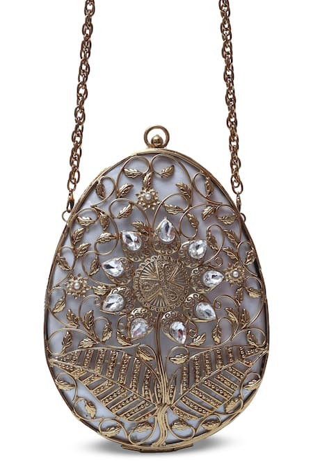 Buy The Tan Clan Gold Crystals Mia Stone Work Clutch Bag Online at Aza Fashions Buy_The Tan Clan_Gold Crystals Mia Stone Work Clutch Bag _Online_at_Aza_Fashions