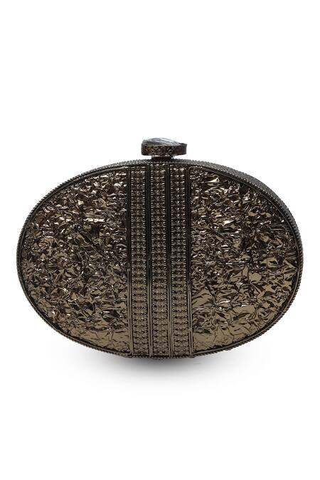 The Tan Clan Gold Stone Mirza Work Clutch Bag at Aza Fashions The Tan Clan_Gold Stone Mirza Work Clutch Bag _at_Aza_Fashions