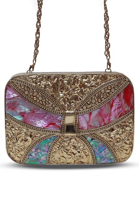 Buy The Tan Clan Gold Naina Embellished Clutch Bag Online at Aza Fashions Buy_The Tan Clan_Gold Naina Embellished Clutch Bag _Online_at_Aza_Fashions