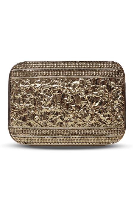Buy The Tan Clan Gold Naina Embellished Clutch Bag Buy_The Tan Clan_Gold Naina Embellished Clutch Bag