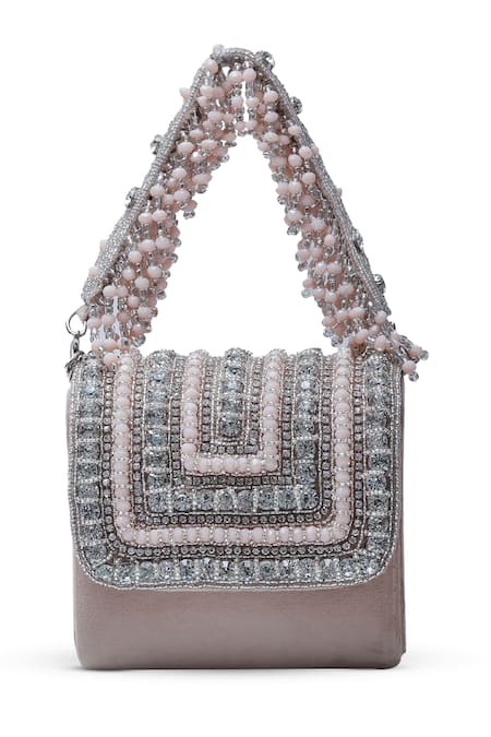 Shop The Tan Clan Beige Stones Nysa Work Mini Clutch Bag Online at Aza Fashions Shop_The Tan Clan_Beige Stones Nysa Work Mini Clutch Bag _Online_at_Aza_Fashions