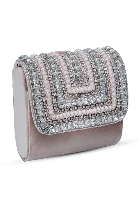 The Tan Clan Beige Stones Nysa Work Mini Clutch Bag at Aza Fashions The Tan Clan_Beige Stones Nysa Work Mini Clutch Bag _at_Aza_Fashions