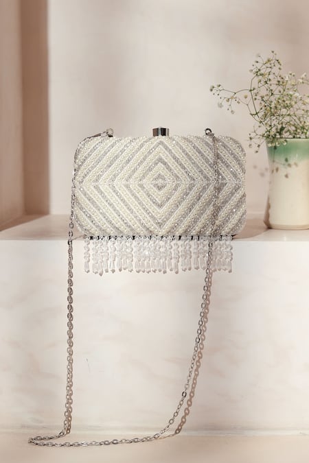 THE TAN CLAN Pearl Work Clutch Bag 