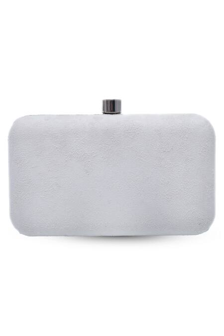 The Tan Clan_White Pearls Work Clutch Bag _at_Aza_Fashions