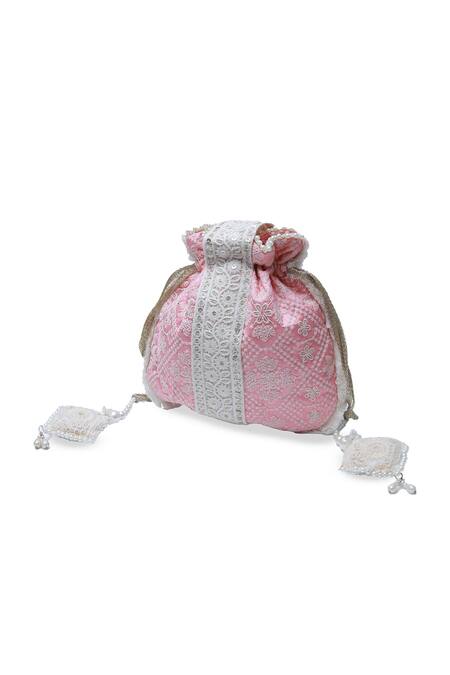 Buy The Tan Clan Pink Thread Ruhi Embroidered Potli Bag Online at Aza Fashions Buy_The Tan Clan_Pink Thread Ruhi Embroidered Potli Bag _Online_at_Aza_Fashions