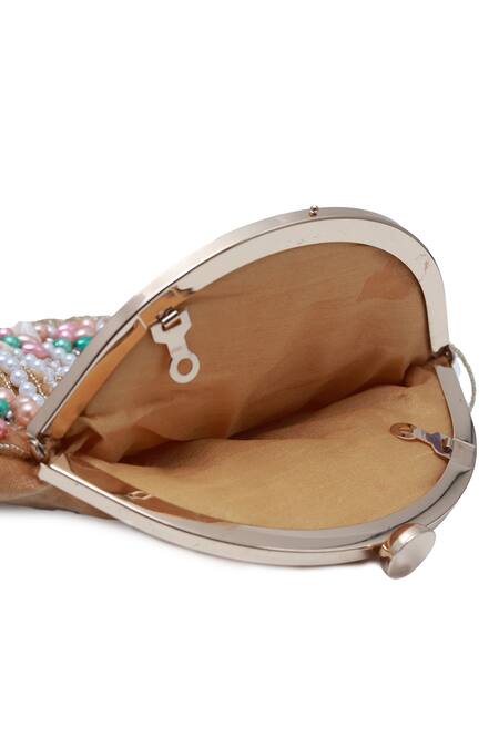 Shop The Tan Clan Gold Pearl Sona And Tassel Embroidered Batua Bag Online at Aza Fashions Shop_The Tan Clan_Gold Pearl Sona And Tassel Embroidered Batua Bag _Online_at_Aza_Fashions