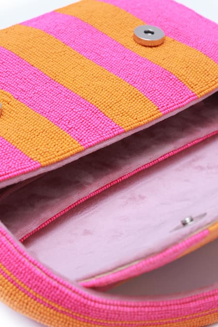 The Tan Clan Multi Color Beads Tulip Work Bag Online at Aza Fashions The Tan Clan_Multi Color Beads Tulip Work Bag _Online_at_Aza_Fashions