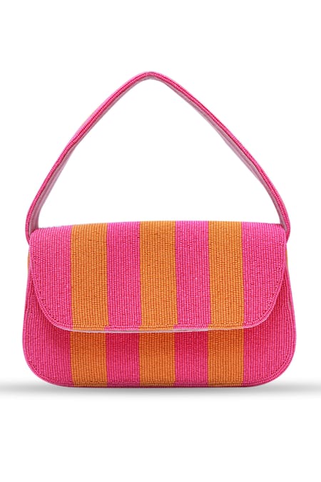 The Tan Clan Multi Color Beads Tulip Work Bag at Aza Fashions The Tan Clan_Multi Color Beads Tulip Work Bag _at_Aza_Fashions