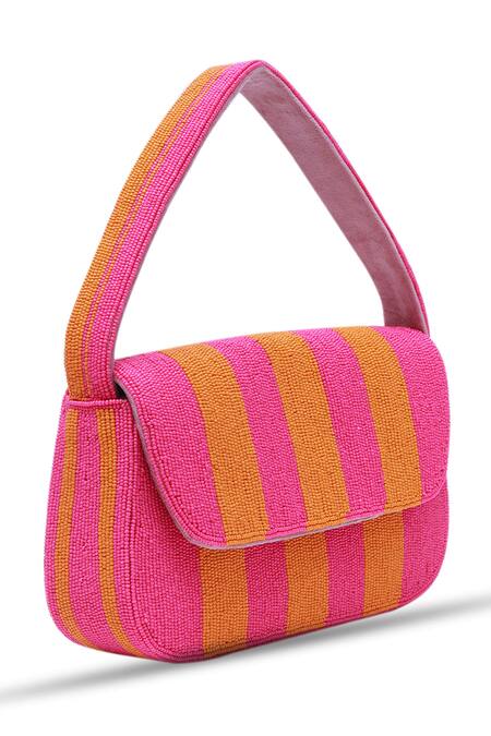 Buy The Tan Clan Multi Color Beads Tulip Work Bag Buy_The Tan Clan_Multi Color Beads Tulip Work Bag