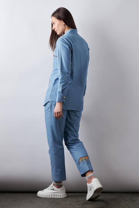 Elarra By Pratyancha Bliss Tiger Shirt With Pant 