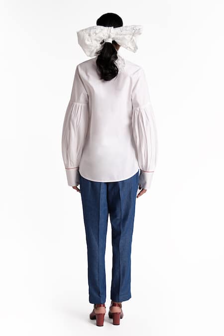 Elarra By Pratyancha Pop Rose Embroidered Shirt 