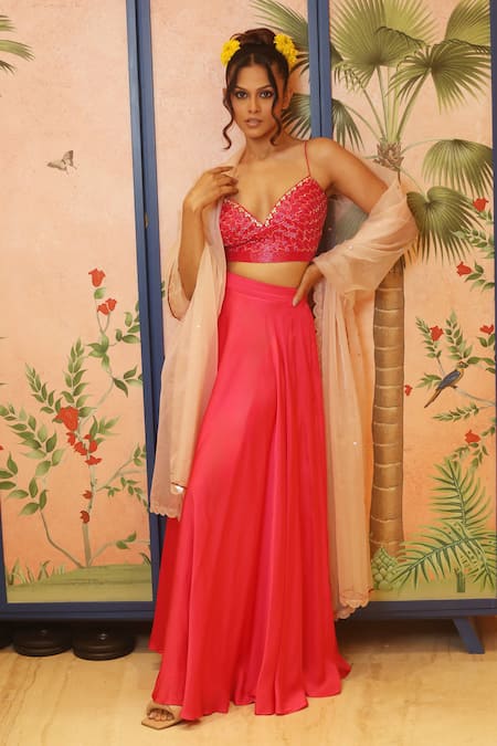 Izzumi Mehta Gota Embroidered Blouse & Lehenga Set 