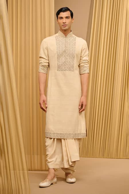 Tarun Tahiliani Embroidered Kurta & Draped Dhoti Pant Set 