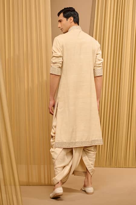 Tarun Tahiliani Embroidered Kurta & Draped Dhoti Pant Set 