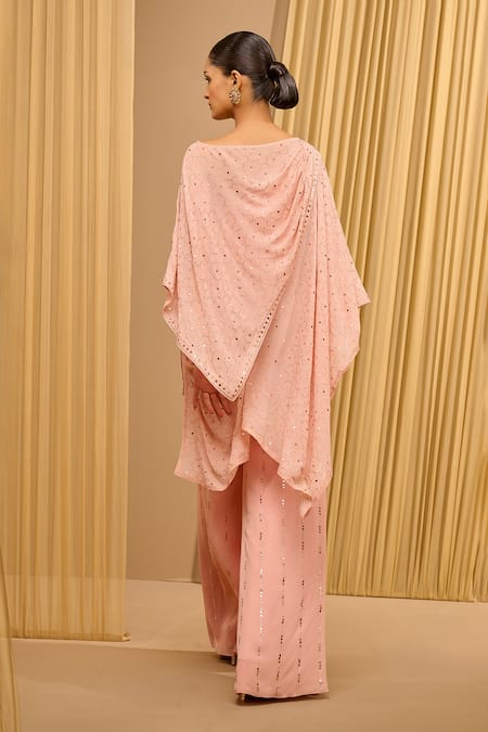 Tarun Tahiliani Mukaish Embroidered Kaftan & Trouser Set 