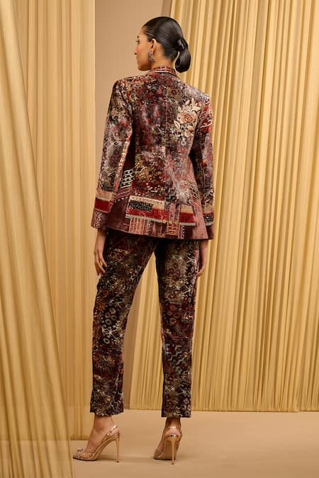Tarun Tahiliani Printed Jacket & Trouser Co-ord Set 