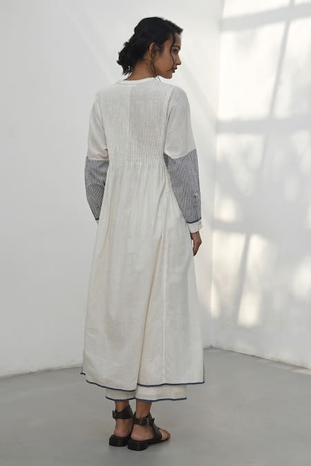 Shop_Payal Pratap_Ivory Handloom Cotton Plain Florina Pant _at_Aza_Fashions