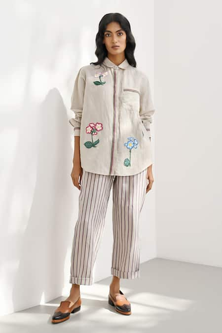 Payal Pratap Cosenza Embroidered Shirt 