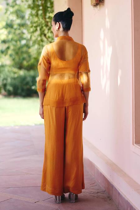 Studio Radical Patchwork Sheer Shirt Pant Set 