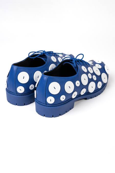 Buy_Jeetinder Sandhu_Blue The Button Embroidered Shoes _Online_at_Aza_Fashions