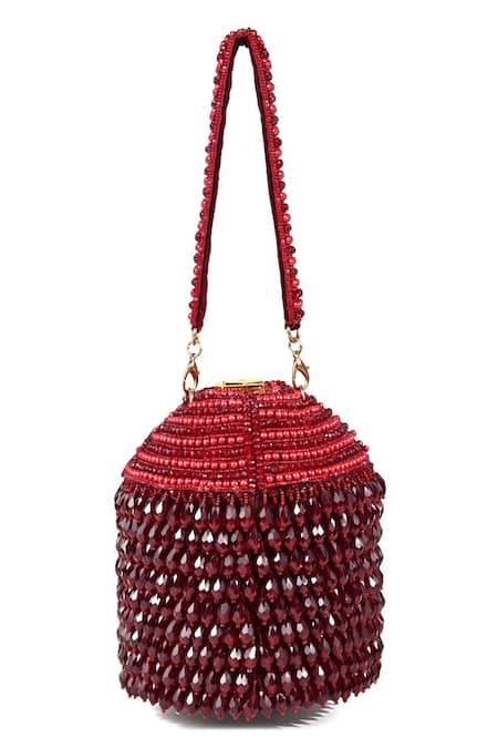 House of Kosha Diana Bead Embellished Bucket Bag 