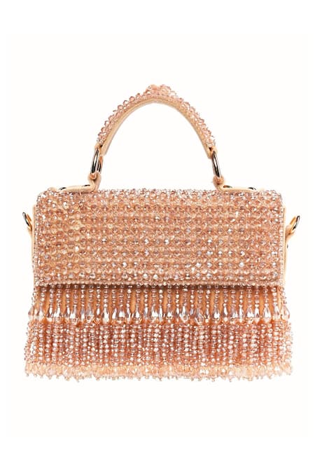 House of Kosha Melody Crystal Embellished Box Bag 