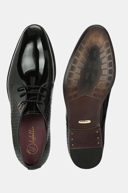 Lafattio Barca Weave Textured Lace Up Shoes 