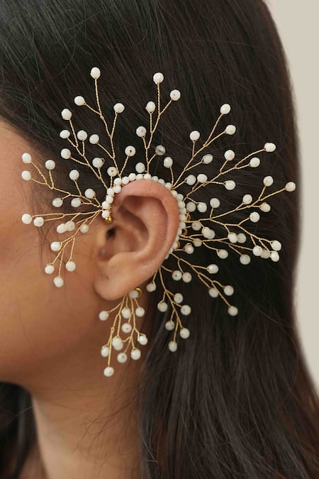 Floristaa by mahek Robin Pearl Embellished Earcuff-Single Pc 