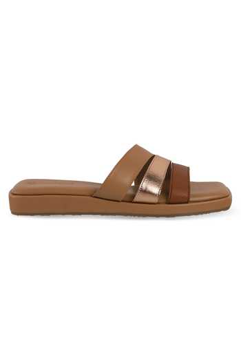 Buy_CRIMZON_Brown Kim Gradient Strap Flats_Online_at_Aza_Fashions