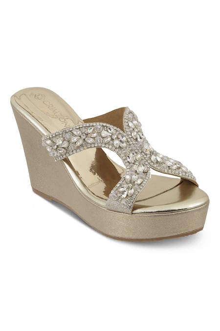 Crimzon Norah Embellished Wedges 