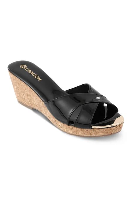 Crimzon Aiyana Cross Strap Wedges 