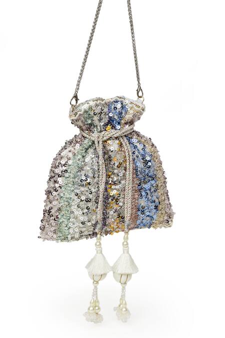 Buy SG Collection By Sonia Gulrajani Multi Color Sequin Work Potli Online at Aza Fashions Buy_SG Collection By Sonia Gulrajani_Multi Color Sequin Work Potli_Online_at_Aza_Fashions