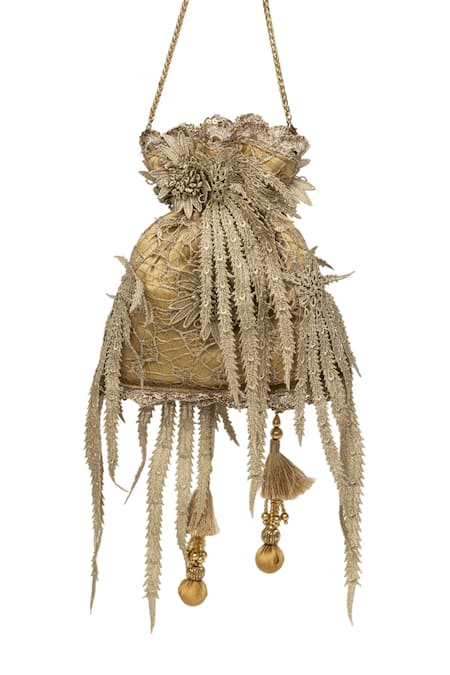 SG Collection By Sonia Gulrajani Mastani Floral Patchwork Embroidered Potli 