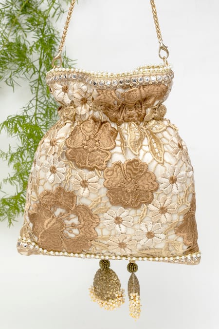 SG Collection By Sonia Gulrajani Naaz Thread Embroidered Potli 